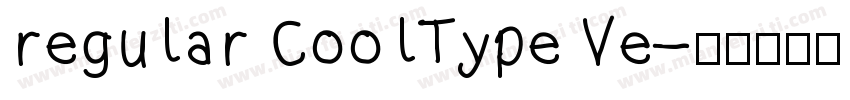 regular CoolType Ve字体转换